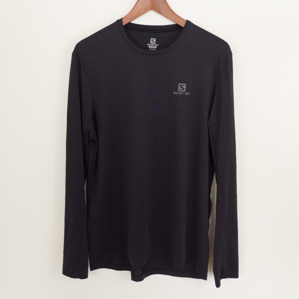 Salomon XA Men's Long Sleeve Running Shirt Medium Black Performance Tee